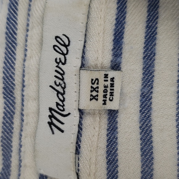 Madewell Central Drapey Shirt in Dalton Stripe Size XXS Oversized - Picture 5 of 10